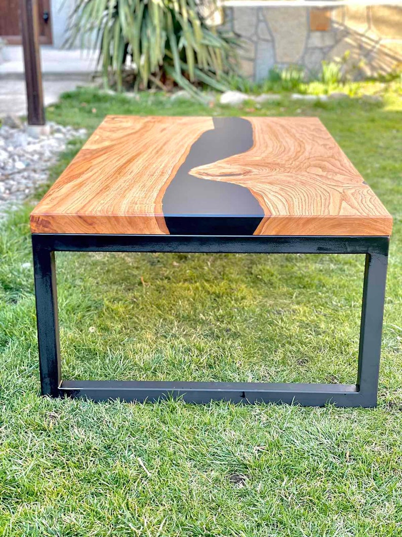 Handmade From Epoxy Resin and Chestnut Tree Coffee Table Living Room