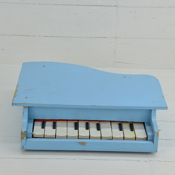 petit piano soviétique vintage - Piano pour enfants Wolden - Jouet musical en bois - Petit piano en bois - Vieux piano instrument