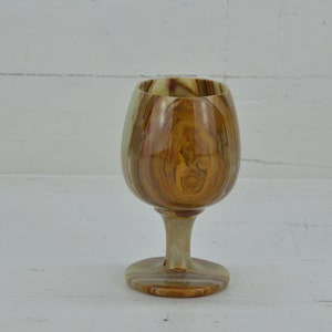 Vintage Wein Onyx Tasse - Alte Onyx Tasse - Braune Marmor Tasse - Onyx Weintasse - Handgemachte Onyx Tasse