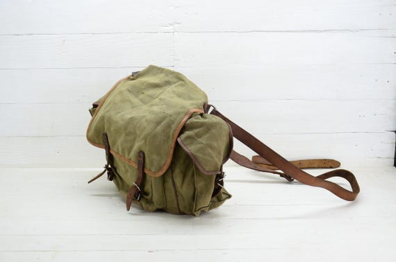 School Bags Military Colour Bags Military Canvas Backpack Old Army