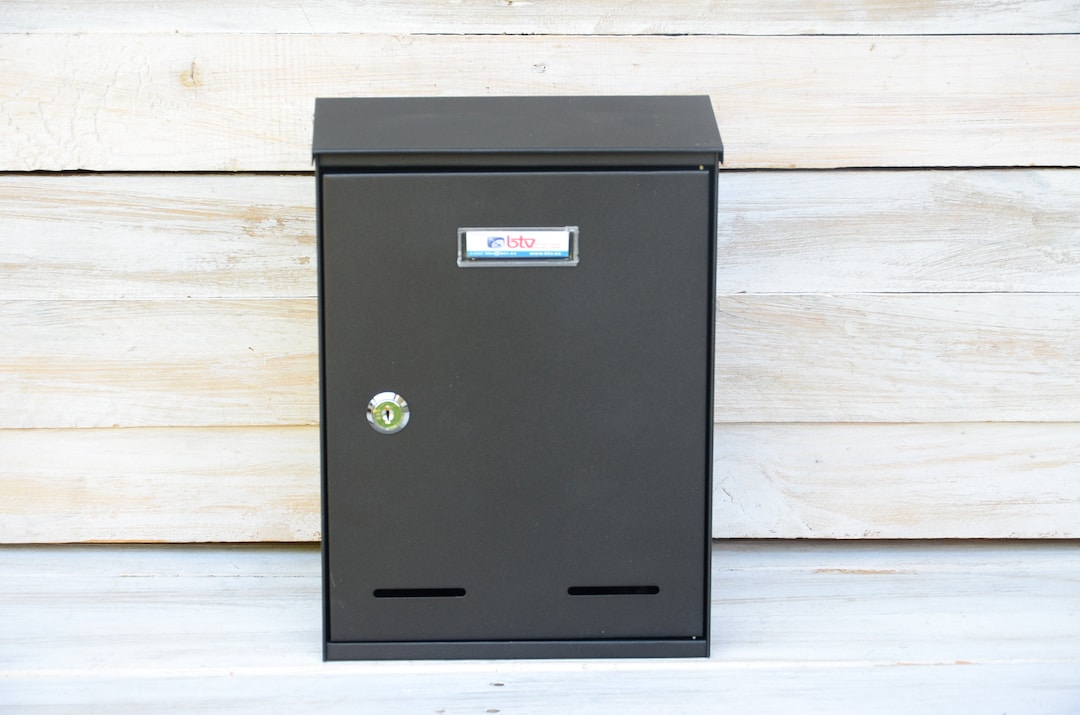 Black Metal Mailbox Letter Box Metal Mail Tin Post Box Black Post Box