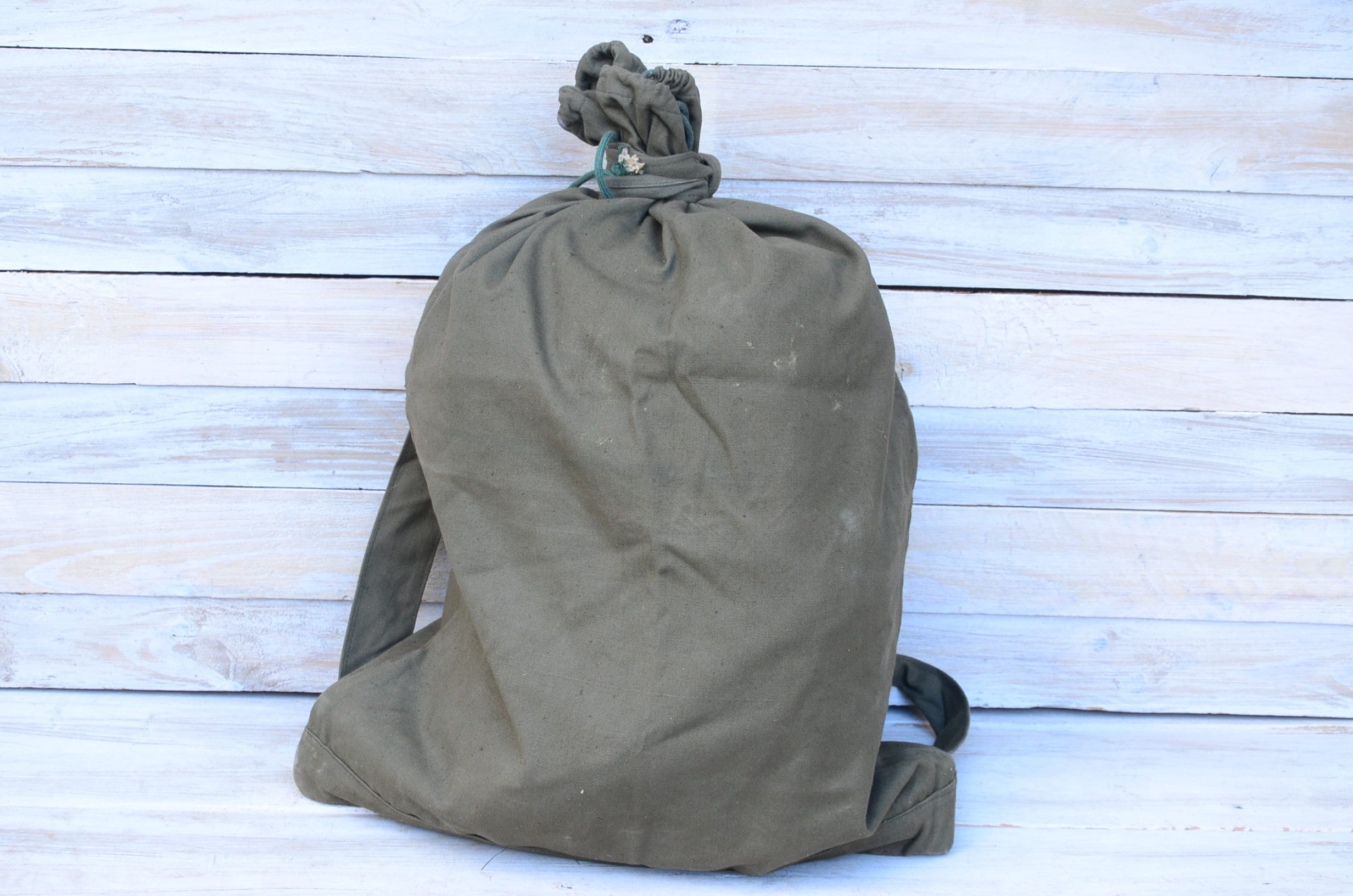 Green Military Canvas Bag - Soviet Army Canvas Bag - Old War