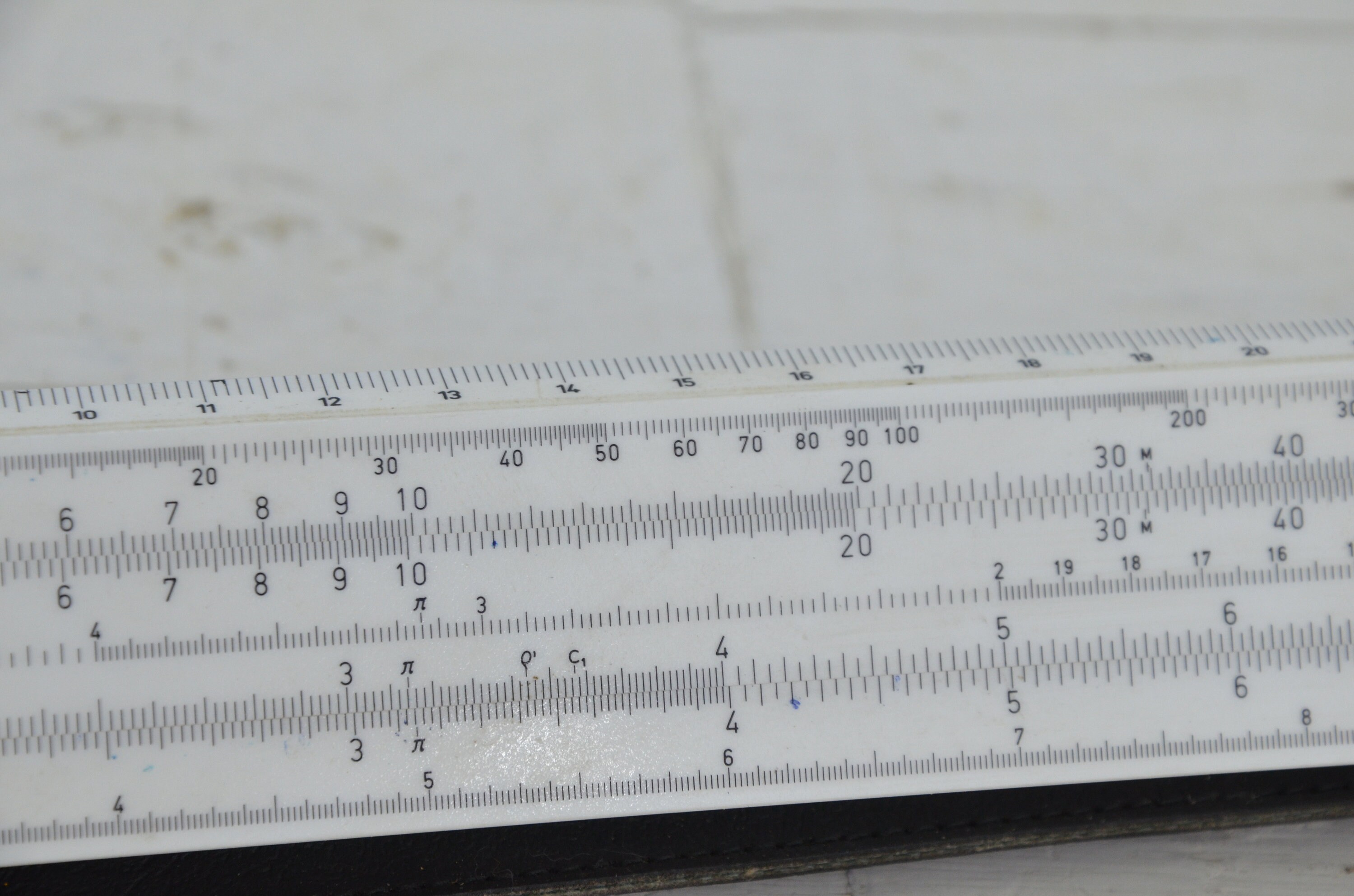 Vintage Wooden Measuring Line - Ruler - Mathematical Calculator ...