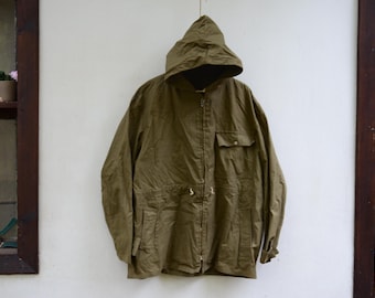 Vintage French Army Snow Smock – Cotton Anorak With Hood, Paul