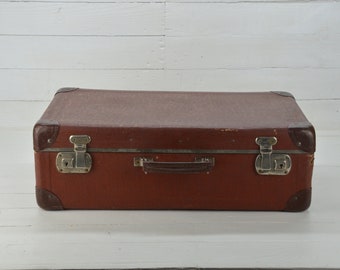 Oude kartonnen koffer - Vintage koffer - Bagagekoffer - Reiskoffer - Reiskoffer - Kartonnen koffer - Retro reiskoffer