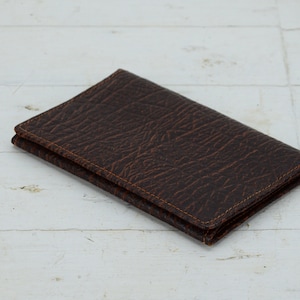 Altes Herren Leder Portemonnaie - Vintage Leder Portemonnaie - Echtleder Dunkelbraun Geldbörse - Hand Leder Geldbörse