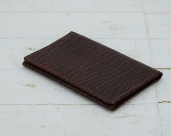Old men's leather wallet - Vintage leather wallet - Genuine leather dark brown wallet  - Hand leather wallet