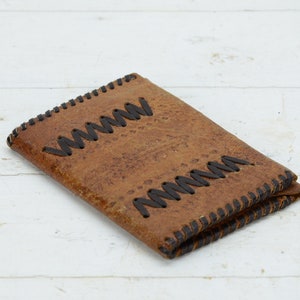 Cartera de cuero de hombre viejo - Cartera de cuero vintage - Cartera marrón claro de cuero genuino - Cartera de cuero de mano
