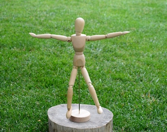 Wooden figure - Wooden flexible man figure - Art figure - Wooden figure for coloring - Wooden mannequin