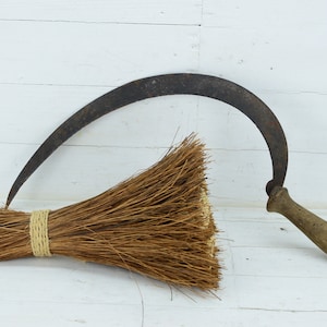 Old hand sickle - Hand primitive farm tools - Antiqe hand sickle - Vintage farmhouse tools - Rustic home decor