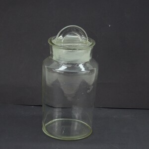 Vintage großes Glasgefäß - Altes großes Glasgefäß - Glasgefäß - Großes Glasgefäß mit Deckel - Großes Gefäß