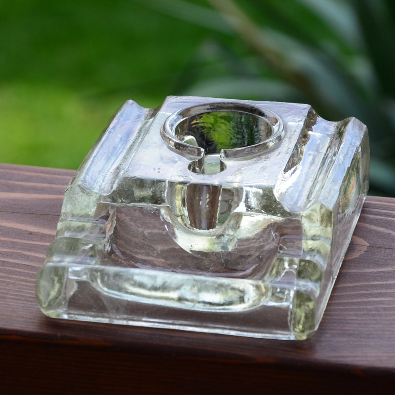 Old Glass Inkwell - Etsy