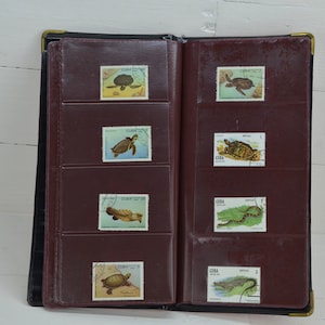 Álbum de sellos postales vintage - Álbum para filatélico - Marcas de conjunto - Marcas de álbumes socialistas - Marcas - Marcas antiguas