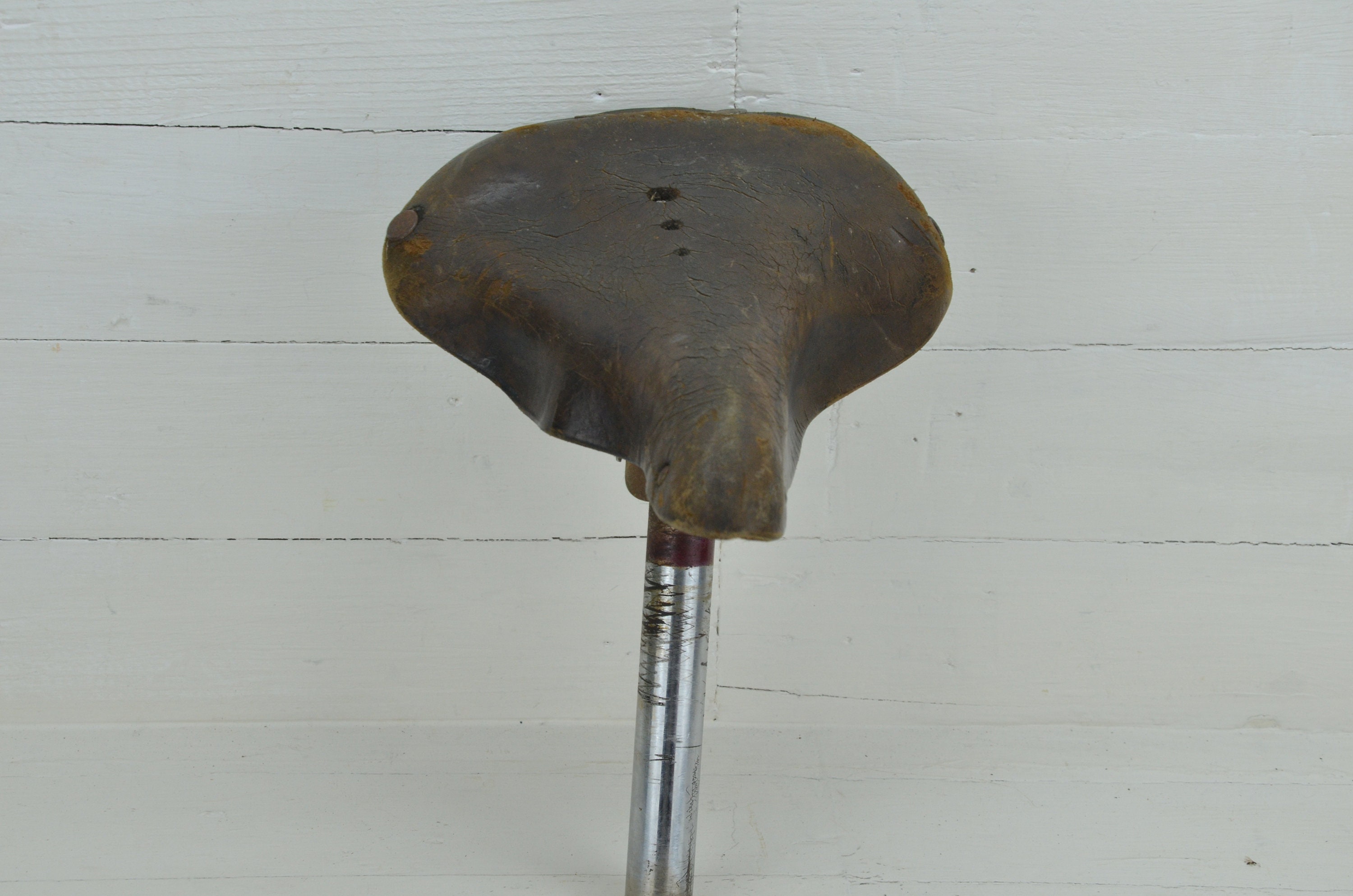 Selle Vélo Rétro En Cuir Véritable - Classique Confortable - Neuve