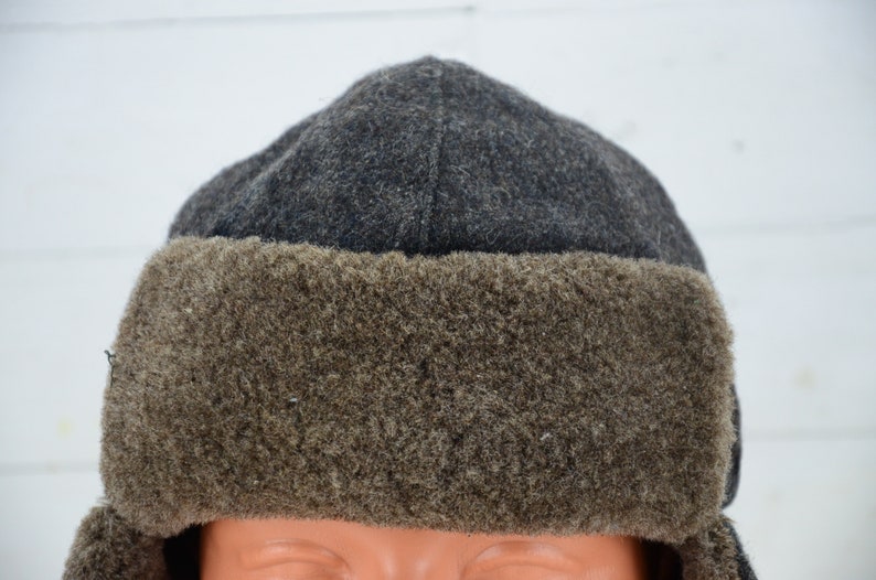 Old Soviet Ushanka Soldier Winter Hat Traper Hat Army Woolen Hat