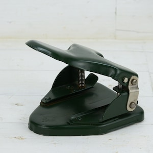 Vintage hole puncher - Paper puncher Metal punch holder - Paper perforator - Office utensil - Office decor - Retro office  - Paper tools
