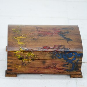 Vintage wooden jewelry box - Wooden jewelry box - Handmade wooden box - Jewelry accesories - New jewelry box - Vintage box