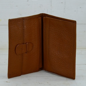 Altes Herren Leder Portemonnaie - Vintage Leder Portemonnaie - Echtleder Hellbraun Geldbörse - Hand Leder Geldbörse