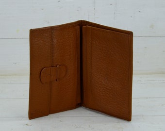 Old men's leather wallet - Vintage leather wallet - Genuine leather light brown wallet  - Hand leather wallet