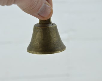 Antique small brass bell - Vintage farm bell - Brass bell - Primitive Bell - Old rusty cowbell - Collectible bell - Huge bell - Animal bell