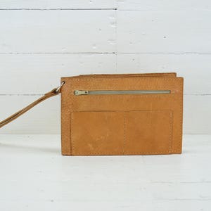 Vintage echt Leder Herrenhandtasche - Hellbraune Ledertasche - Retro Herrenhandtasche - Abendtasche - Handgemachte Tasche - Alte Tasche - Herrentasche