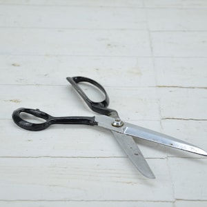Old large scissors - Large hand scissors -  Old tailor&#39;s scissors - Antique scissors - Hand old scissors