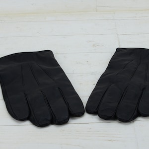 Men&#39;s leather gloves - Stylish leather gloves - Genuine leather gloves - Black leather gloves - Made in leather