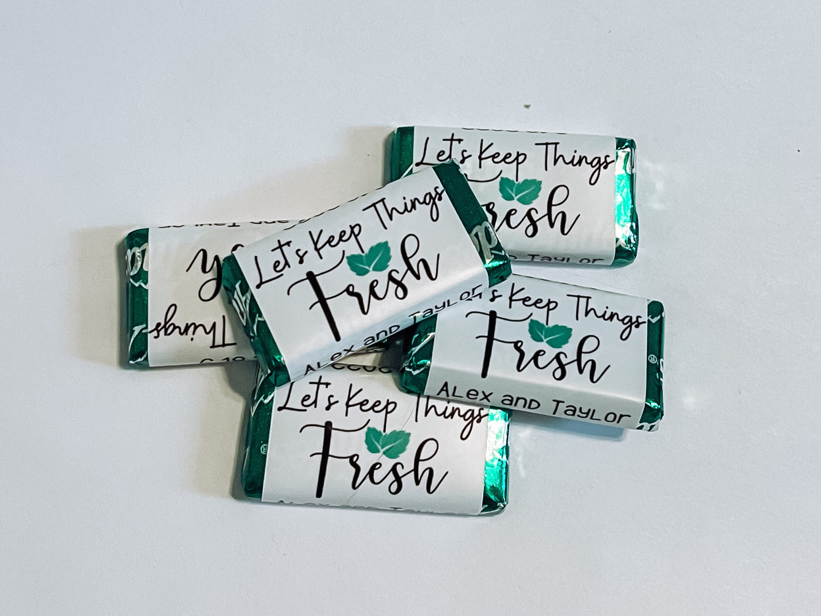 Customized Andes Mints | Mint To Be | Engagement Party/Wedding Favors in Bulk | Personalized Andes Mints for Party Guests | Labels Only