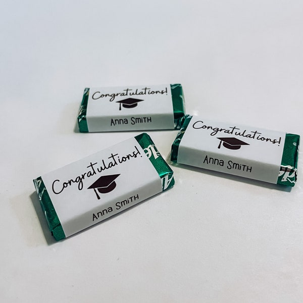 Customized Andes Mints | Class of 2022 | Graduation Party Favors in Bulk | Personalized Andes Mints for Party Guests | Labels Only
