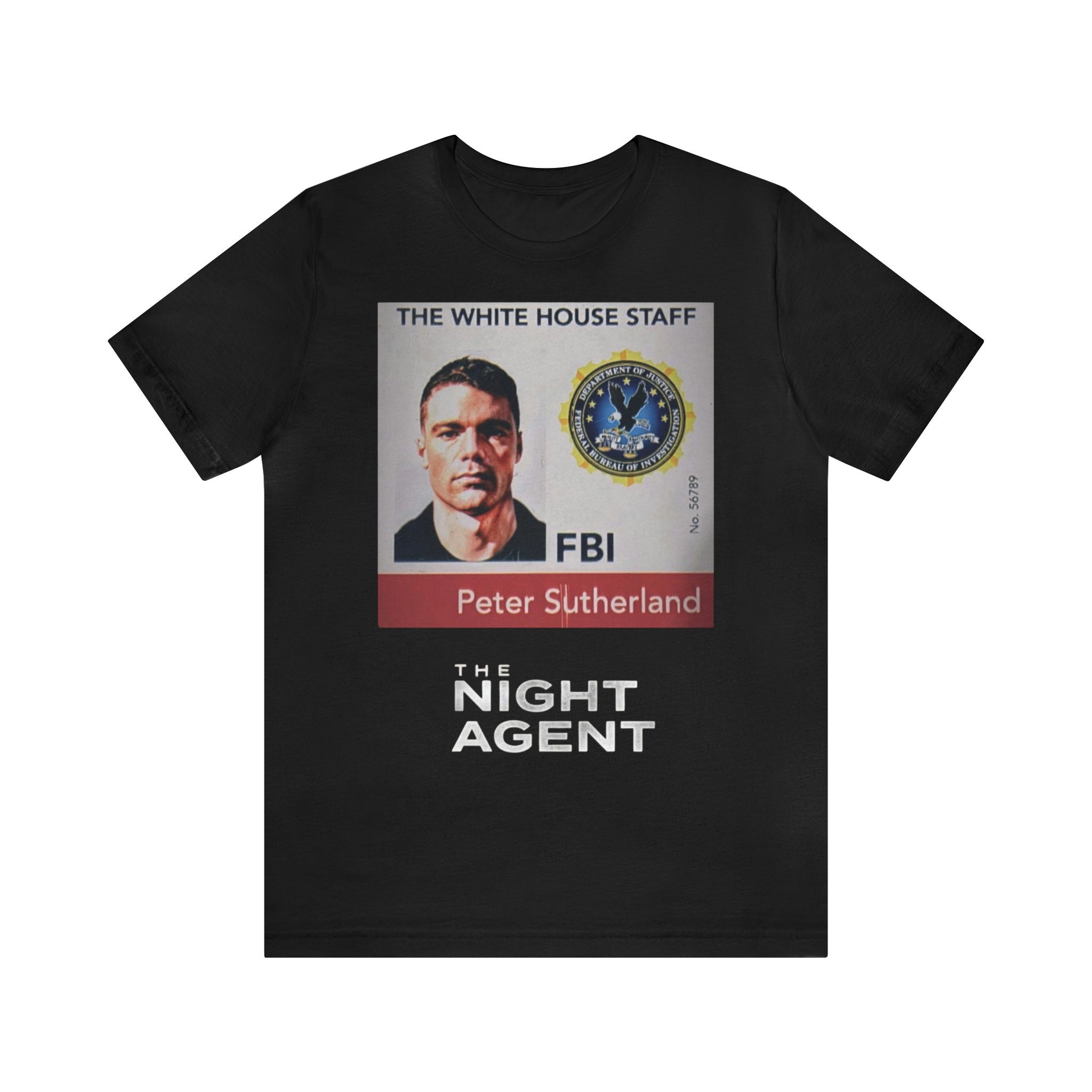 The Night Agent T-shirt(ships from USA - FBI ID Badge Soft Cotton