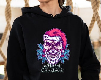 Skull Santa Hoodie - Etsy