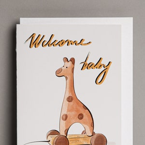Carte de vœux pour bébé. C’est une carte fille. C’est une carte garçon. Première carte de vœux de bébé.