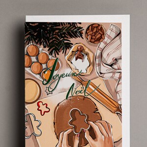 Buon Natale, Cartolina di auguri di Natale con carta seminata, Buone Feste, Illustrazione di Babbo Natale