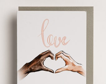 carte de voeux  amour,carte cœur d’amour,  cadeau d'amour avec enveloppe
