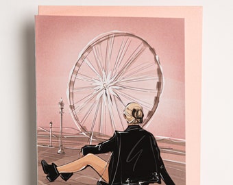 "I'm thinking of you" greeting card, gift card with envelope, best friend, friendship card, love card