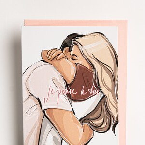 carte de vœux « Je pense a toi », carte cadeau  avec enveloppe,meilleur ami, carte d’amitié, carte d'amour