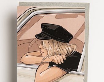 "I'm thinking of you" greeting card, gift card with envelope, best friend, friendship card, love card