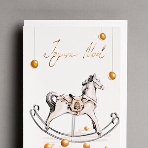 carte de voeux Noël en papier, joyeuses fêtes, illustration père noël