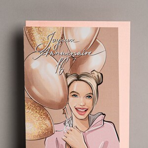 Carte pour petite-fille, Cartes de vœux du 16e anniversaire, 16 personnalisées, Bleu, Rose, Sweet 16, Cartes de célébration