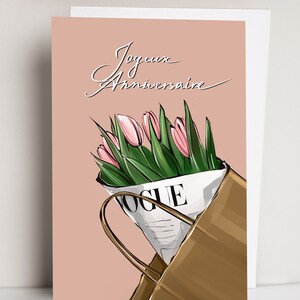 carte de vœux Joyeux Anniversaire avec enveloppe