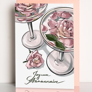 carte de vœux Joyeux Anniversaire avec enveloppe