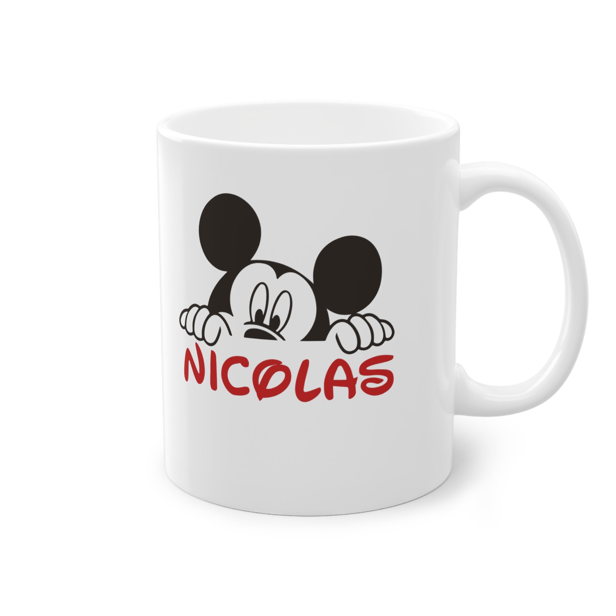 Personalized mug with name Mickey Mouse theme coffee mug