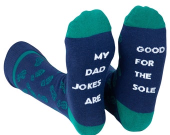 Funny Dress Socks with Dad Joke, One Pair of Funny Socks For Men, Great Father's Day Gift or Funny New Dad Gift