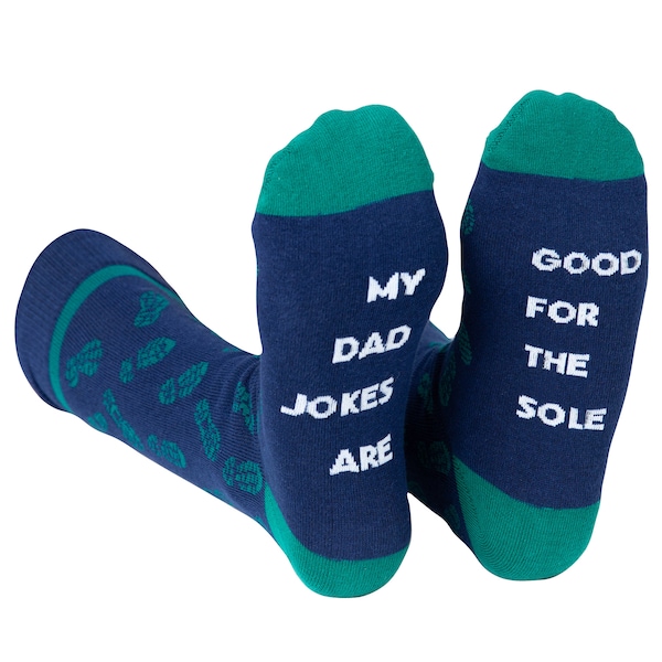 Funny Dress Socks with Dad Joke, One Pair of Funny Socks For Men, Great Father's Day Gift or Funny New Dad Gift
