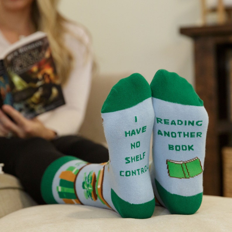 Reading Another Book I Have No Shelf Control, Book Socks, Womens Socks