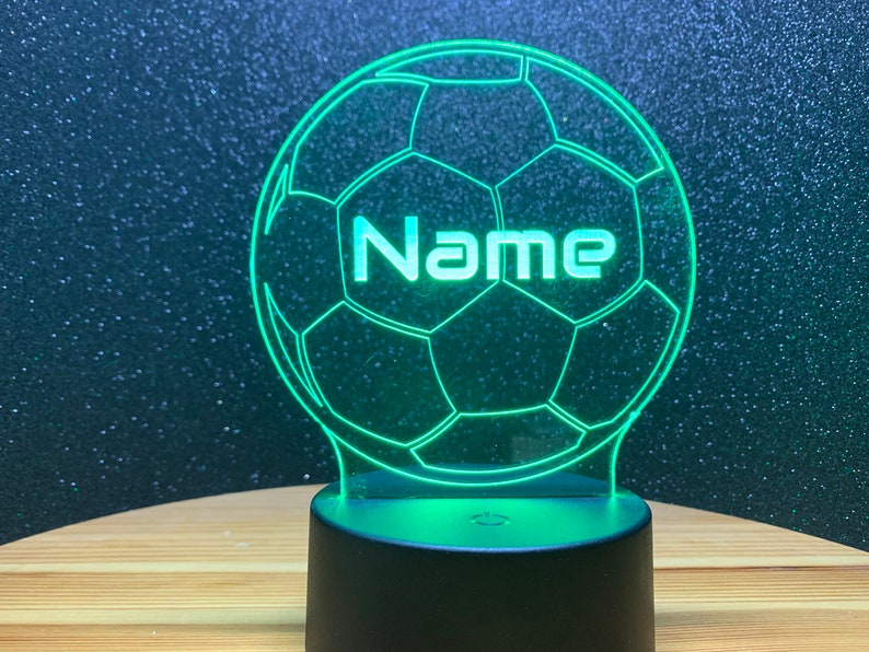 Night light football personalized with your desired name image 2