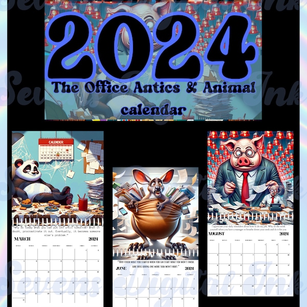 2024 The Office Antics & Animals Calendar