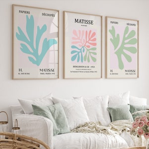 Colorful Henri Matisse Set Of 3, Gallery Wall Set, Matisse Exhibition Poster, Modern Wall Art, Trendy Poster, Matisse Prints, Digital Art