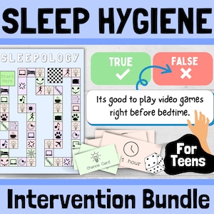 Sleep Intervention Assessment Activity Bundle | Autism, ADHD, SPeD, Occupational Therapy, Sleeping Problems, Routines, Games, Education, PDF