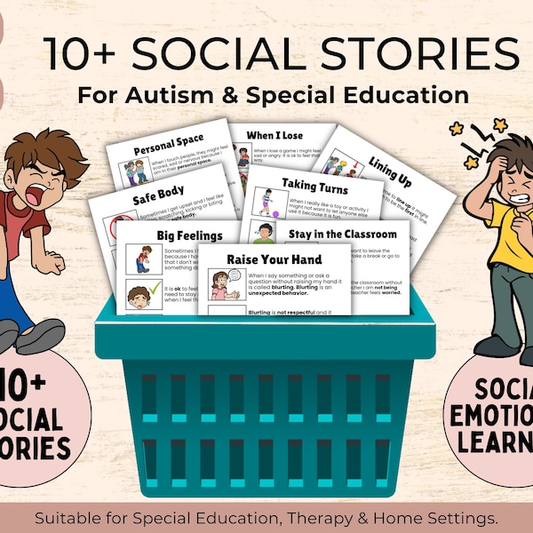 Behaviour Social Stories for Autism, Special Education, Early Intervention, Occupational Therapy, Positive, Social Emotional Learning, PDF